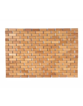 Πατάκι μπάνιου Bamboo σειρά 7408 Καφέ Ξύλο (45x45cm) (Image 1)