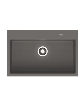 Νεροχύτης Γρανίτη Pyramis Ithaka (78x51cm) 1B -(070244511) Iron Grey Ανθρακί (Image 1)