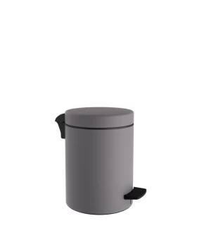Χαρτοδοχείο 3 Lit, Soft Close - Matt Concrete Grey, Pam & Co, Ø18 x H25 (cm), 03-601-163 (Image 1)