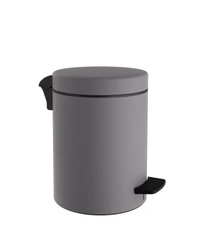 Χαρτοδοχείο 8 Lit, Soft Close - Matt Concrete Grey, Pam & Co, Ø23 x H32 (cm), 08-500-163 (Image 1)