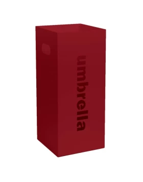 Ομπρελοθήκη Τετράγωνη - Matt Bordeaux, Pam & Co, W22 x D22 x H50 (cm), 24-153 (Image 1)