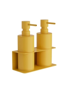 Επιτοίχιο Διπλό Dispenser Επαγγελματικό - Matt Yellow, Pam & Co, W17 x D7 x H19 (cm), 83-603 (Image 1)