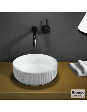 Νιπτήρας Επικαθήμενος Bianco Ceramica Etna 508-33136-300 Λευκό (Φ.36cm) (Image 1)