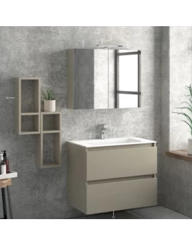 Έπιπλο με 2 Συρτάρια Karag Today σε Γκρέζ Λάκα (60x47cm) (Image 1)