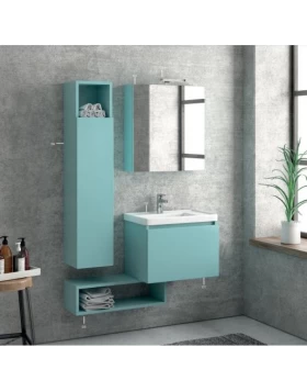 Έπιπλο με 1 Συρτάρι & Νιπτήρα Premium Line Verde Wood (57x38.5cm) (Image 1)