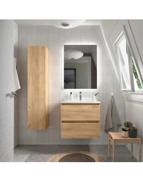 Έπιπλο με 2 Συρτάρια & Νιπτήρα Deluxe Line σε Natural Wood (60x47cm) (Image 1)