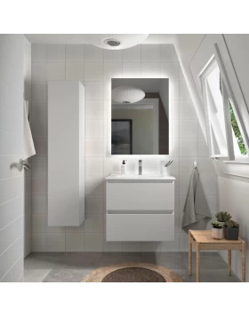 Έπιπλο με 2 Συρτάρια & Λευκό Νιπτήρα Deluxe Line σε White Wood (60x47cm) (Image 1)