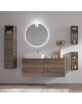 Έπιπλο με 4 Συρτάρια Premium Line Wood Pine Brown Oak (120x45.5cm) (Image 1)