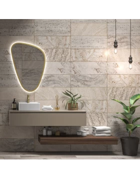 Έπιπλο Latte Cacao με 1 Συρτάρι & Oak Charleston Επιφάνεια (140x45cm) (Image 1)