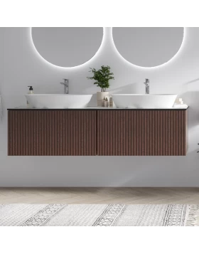 Έπιπλο Κόντρα Πλακέ με 1 Συρτάρι Push & Top Επιφάνεια Rich Oak (160x45.5cm) (Image 1)