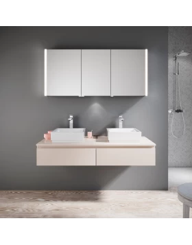 Έπιπλο με 2 Συρτάρια Premium Line Wood Cream Glossy (155x45cm) (Image 1)