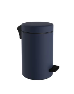 Χαρτοδοχείο 10 Lit Soft Close, No Inner Bucket - Matt Navy Blue, Pam & Co, Ø20 x H37 (cm), 2037-203 (Image 1)