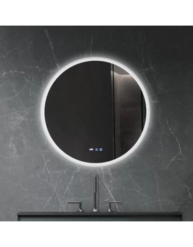 Καθρέπτης Φωτιζόμενος με Διακόπτη Αφής LED & Οθόνη ώρας + Θερμοκρασίας Urano (σε 4 Διαστάσεις) (Image 1)