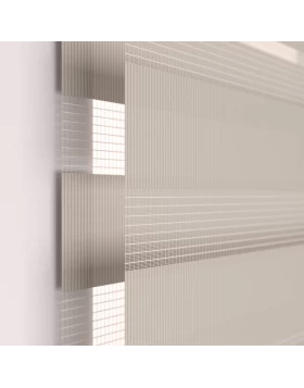 Διπλά Ρόλλερ Ελεγχόμενης Σκίασης Luxury Μπεζ Καφέ σειρά 79889 (Image 1)