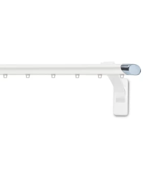 Σιδηρόδρομος Κουρτίνας Velvet σειρά Θάσος K67-75 Λευκό Ματ & Χρώμιο (Μονός ή Διπλός) (Image 1)