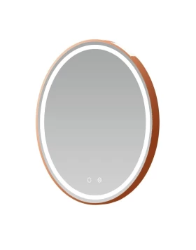 Καθρέφτης Στρόγγυλος με Rose Gold Πλαίσιο & Ρυθμιζόμενο Led Imex Paris (Φ.60 ή Φ.80) (Image 1)