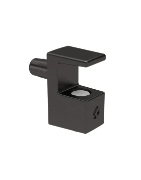 Στήριγμα Γυάλινου Ραφιού 5-6mm Italiana Ferramenta 12400344 Μαύρο (Image 1)