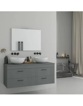 Βάση Επίπλου με 4 Συρτάρια & Top Επιφάνεια Fluted 120 Ανθρακί (120x46cm) (Image 1)