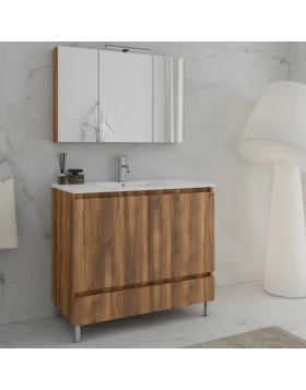 Έπιπλο Δαπέδου με 2 Ντουλάπια & 1 Συρτάρι Drop Delta 90 Amber Baroque Oak 5FDL090BO (90x45cm) (Image 1)