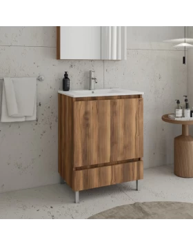 Έπιπλο Δαπέδου με 2 Ντουλάπια & 1 Συρτάρι Drop Delta 60 Amber Baroque Oak 5FDLM60BO (60x45cm) (Image 1)