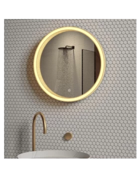 Καθρέφτης Στρόγγυλος με Χρυσό Πλαίσιο & Ρυθμιζόμενο Karag Dressy CL6060E-CL8080E (Φ.60 ή Φ.80) (Image 1)