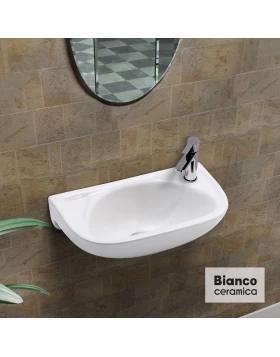 Νιπτήρας Κρεμαστός Bianco Ceramica 39040-300 Λευκό (41x26cm) (Image 1)