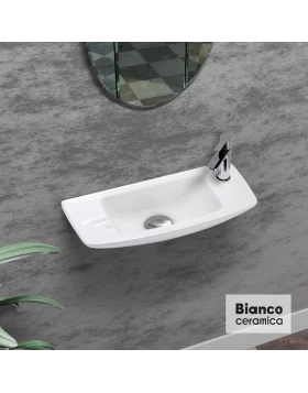 Νιπτήρας Κρεμαστός Bianco Ceramica 39245-300 Λευκό (45.5x20.5cm) (Image 1)