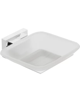 Σαπουνοθήκη Γυαλί BronzeArt 10X6-10/Χρώμιο (Image 1)