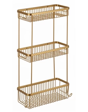 Σπογγοθήκη Τριπλή 32cm BronzeArt 1698-G1-3/Χρυσό Ματ (54cm Ύψος) (Image 1)