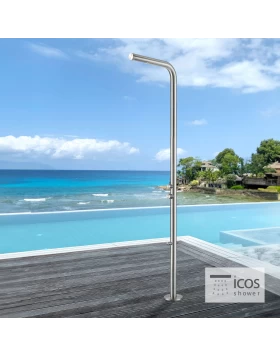 Στήλη Πισίνας Icos Shower σειρά DONAMIX Ανοξείδωτο Ματ 316 Ατσάλι (με Ανάμειξη Ζεστό & Κρύο) (Image 1)