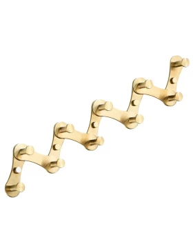 Πτυσσόμενη Κρεμάστρα Τοίχου με 10 Γάντζους σειρά 2032 Χρυσό Ματ (Image 1)