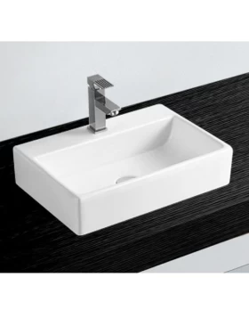 Νιπτήρας Επικαθήμενος Kareto σειρά 27-1347 Λευκό (51x35.5cm) (Image 1)