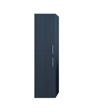 Στήλη Κρεμαστή με 2 Ντουλάπια Fluted Μπλε Ματ (30x26x120cm) (Image 1)