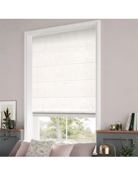 Κουρτίνα Ρόμαν με Μηχανισμό σειρά Exclusive 12-1491 Λευκό Σαγρέ Υφασμάτινο (Image 1)