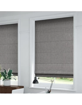 Κουρτίνα Ρόμαν με Μηχανισμό σειρά Exclusive 22-9417 Γκρι Λινό Υφασμάτινο (Image 1)