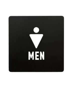 Αυτοκόλλητη Σήμανση WC Ανδρών ILAVIO 936 Μαύρο Ματ Soft Touch (10x10cm) (Image 1)
