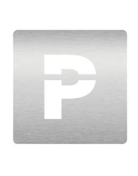 Αυτοκόλλητη Σήμανση Parking ILAVIO 938 Ανοξείδωτο Ματ (10x10cm) (Image 1)