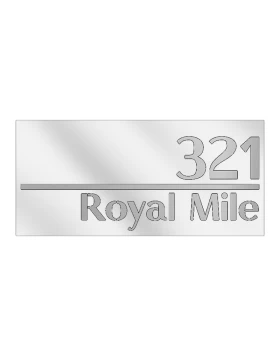 Πινακίδα Σήμανση Οδών & Αρίθμηση Κτιρίων ILAVIO 947 Inox Satine (20x50cm) (Δυνατότητα Χάραξης των Δικών σας Στ