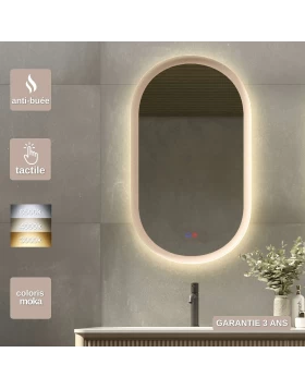 Καθρέφτης Αντιθαμβωτικός Μόκα Πλαίσιο με Ρυθμιζόμενο LED Imex Milano (50x90cm) (Image 1)