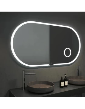 Καθρέφτης Αντιθαμβωτικός Ακρυλικό Πλαίσιο με Ψυχρό LED & Μεγεθυντικό Μακιγιάζ Imex Indiana (100x55cm) (Image 1