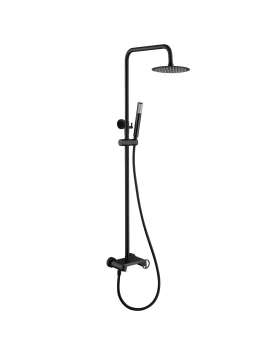 Στήλη Ντους 2 εξόδων Imex Olimpo BDC033/NG Μαύρο Ματ (Ρυθμιζόμενου Ύψους 88-124cm) (Image 1)