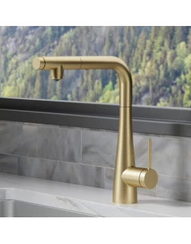 Μπαταρία κουζίνας Imex Split Osmosis GOS005/OC Χρυσό Ματ PVD (Για Σύνδεση με Φίλτρo Νερού) (Ύψος 33.3cm) (Imag