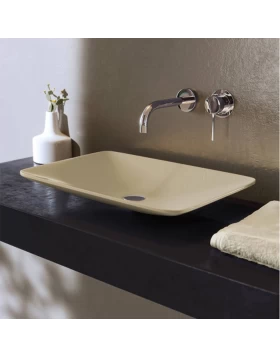 Νιπτήρας Επικαθήμενος Κεραμικός Aktis 283 Ochra (60x39cm) (Image 1)