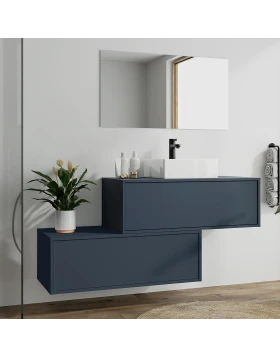 Έπιπλο με 2 Συρτάρια Premium Line Double Blu Notte (80cm ή 100cm) (Image 1)