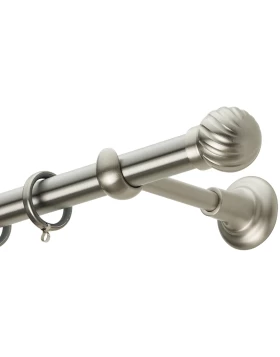 Κουρτινόξυλα Ζωγομετάλ Φ.25 Ανοξείδωτα σειρά CL0427(Μονό ή Διπλό) (Image 1)