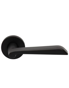 Πόμολα Πόρτας Ζωγομετάλ Χειρολαβές με ροζέτα 2051 Μαύρο ματ (Image 1)