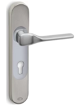 Πόμολα Πόρτας Convex χειρολαβές με πλάκα 2235 Νίκελ ματ/Χρώμιο (Image 1)