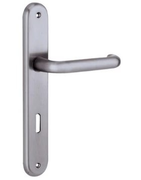 Πόμολα Πόρτας Ζωγομετάλ χειρολαβές με πλάκα 165 Νίκελ ματ (Image 1)