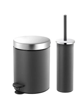 Χαρτοδοχεία και Πιγκάλ Μπάνιου TopLine σε Ανθρακί ματ Χρωμέ (Image 1)