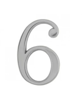 Αριθμοί Κατοικιών Νούμερο 6 σε Νίκελ ματ  (Image 1)